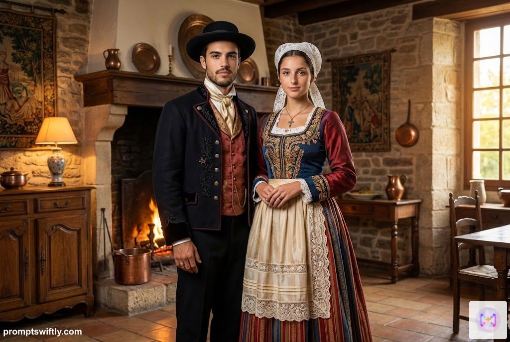 Traditional cultural portrait example