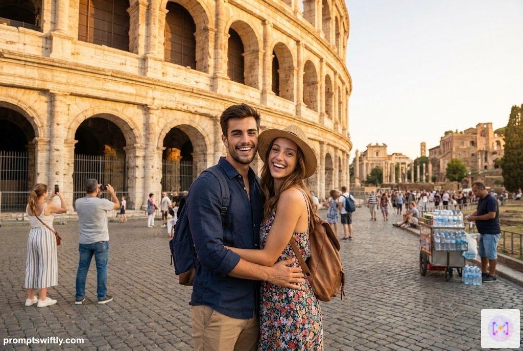 Travel couple photography example