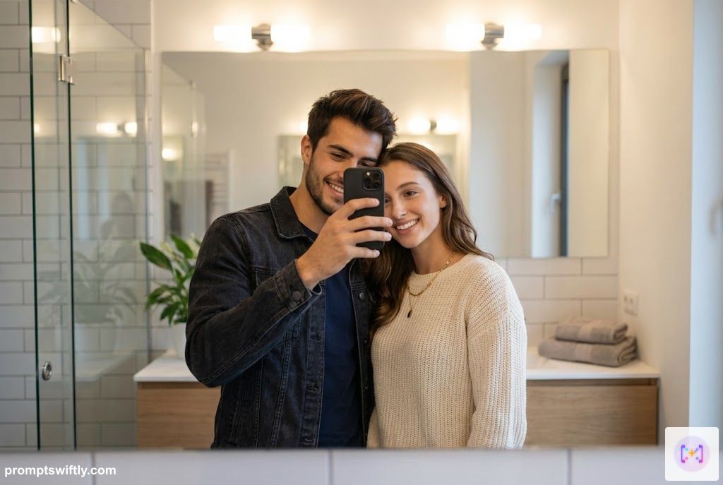 Mirror selfie aesthetics example