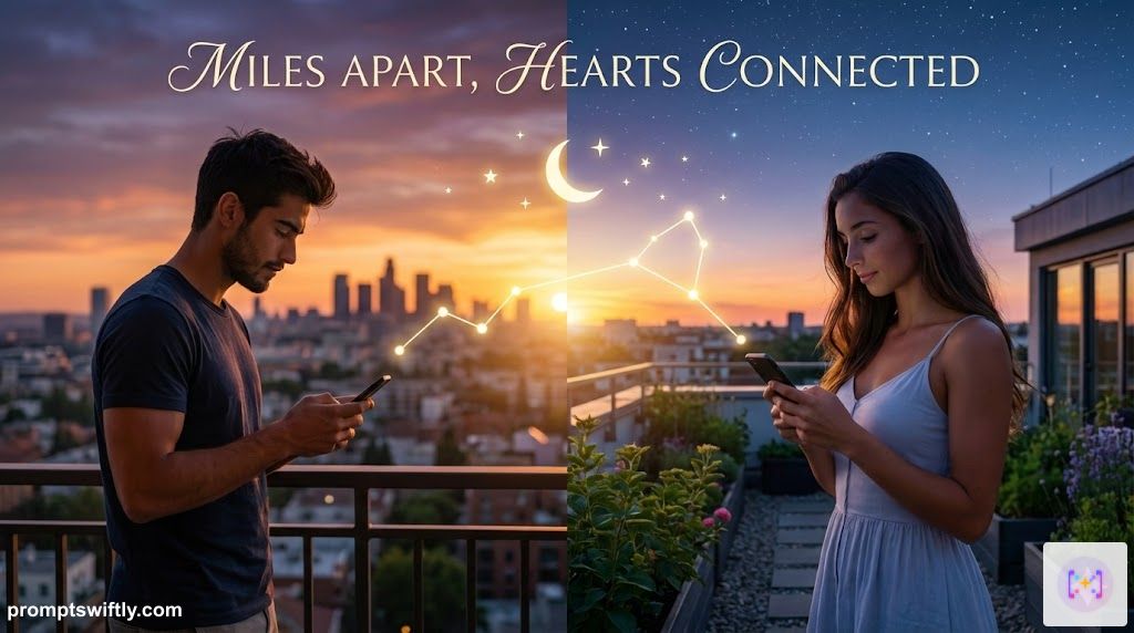 Split screen long distance concept