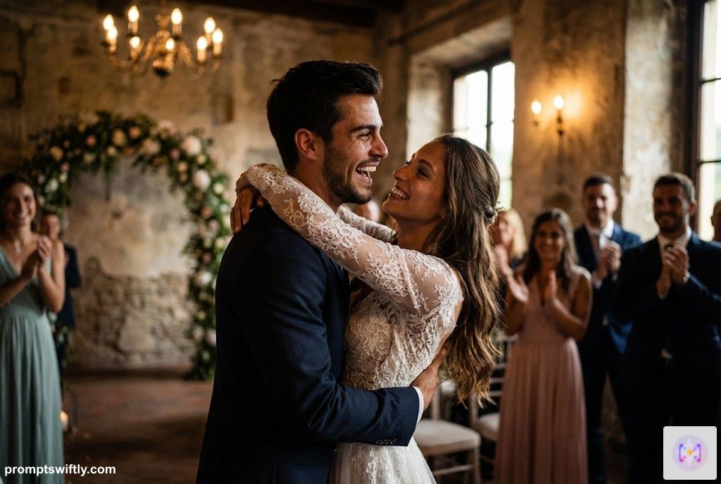 Candid wedding moment example