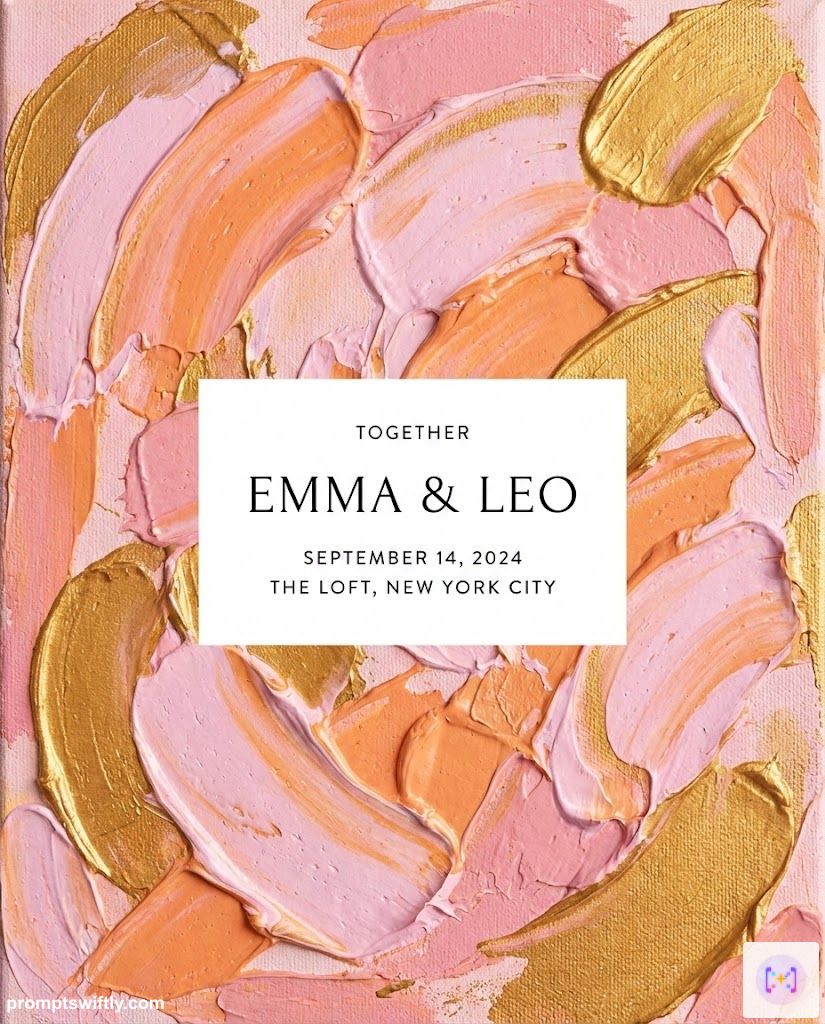 Abstract art invitation result