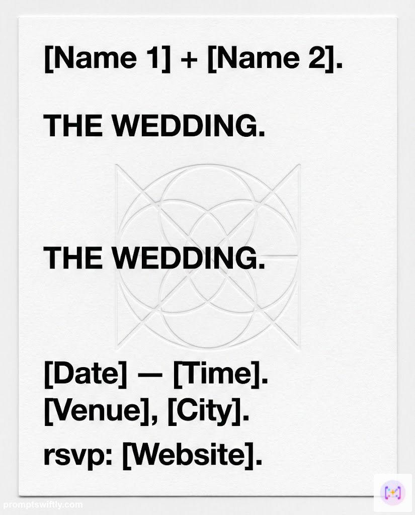 Modern minimalist invitation result