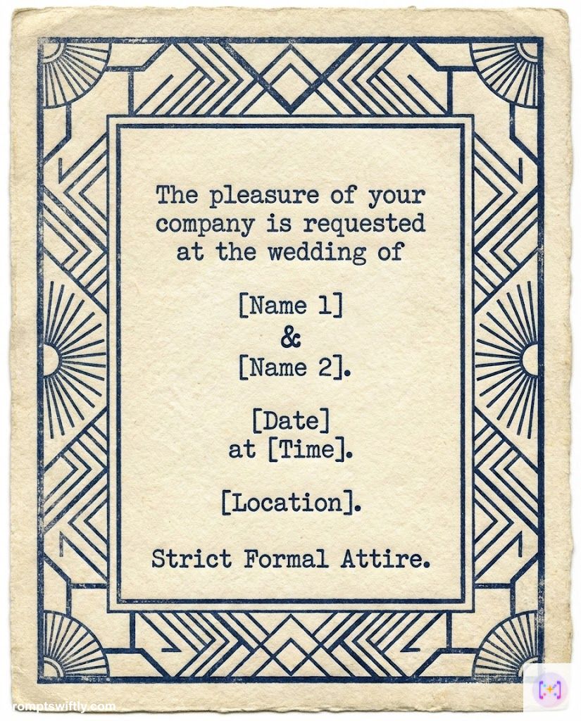 Vintage letterpress invitation result