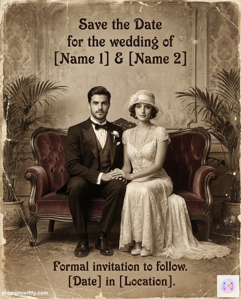 Vintage seated pose result